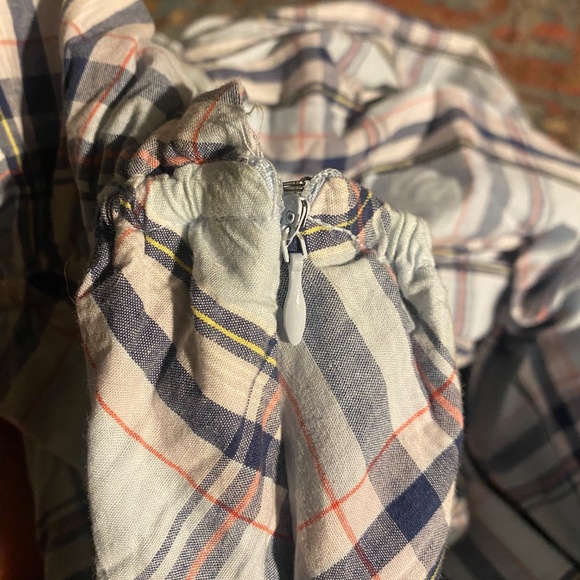 Merona Plaid/Light Blue Cotton Halter Dress - Picture 4 of 6